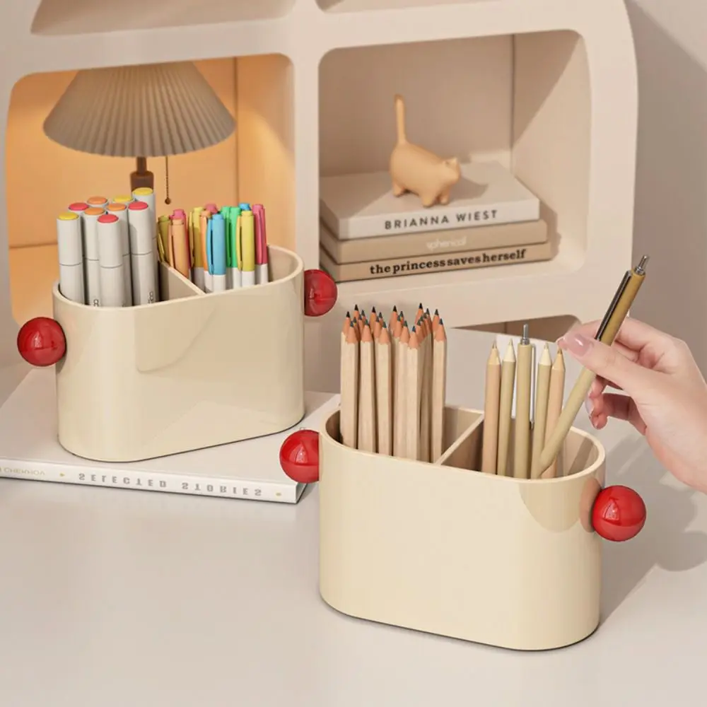 Large Capacity Marker Pen Storage Box Tabletop Storage Simple Pen Pencil Holder Durable Desktop Organizer Makeup Storage