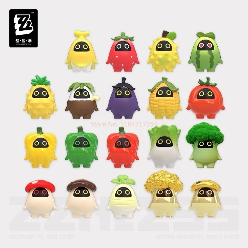 Mihoyo Zenless Zone Zero Bangboo Bargen Kingdom Series Mini Blind Box Cute Vegetables Fruits Figure Collectible Model Game Gifts