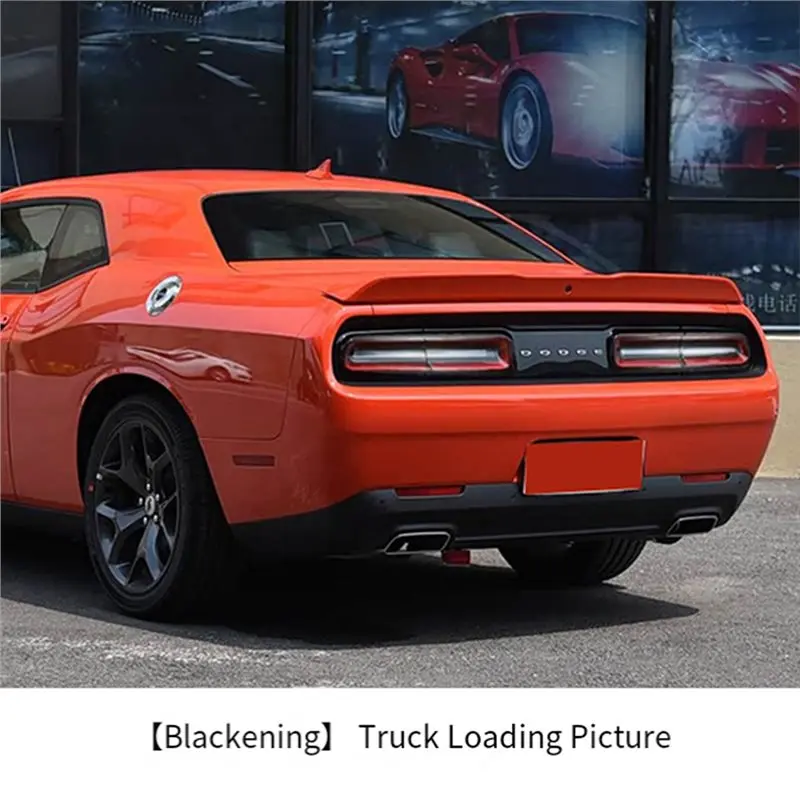 Tail Light Covers 4Pcs For Dodge Challenger 2015-2024 Smoked Black Taillight Guard Trim Cover