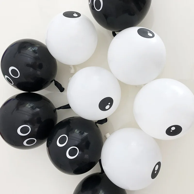 50/30/20/10 Stück 5 Zoll weiße Augen Luftballons Halloween Luftballons schwarz weiß Auge Latexballons Halloween Geburtstag Party Dekorationen – Detail 38