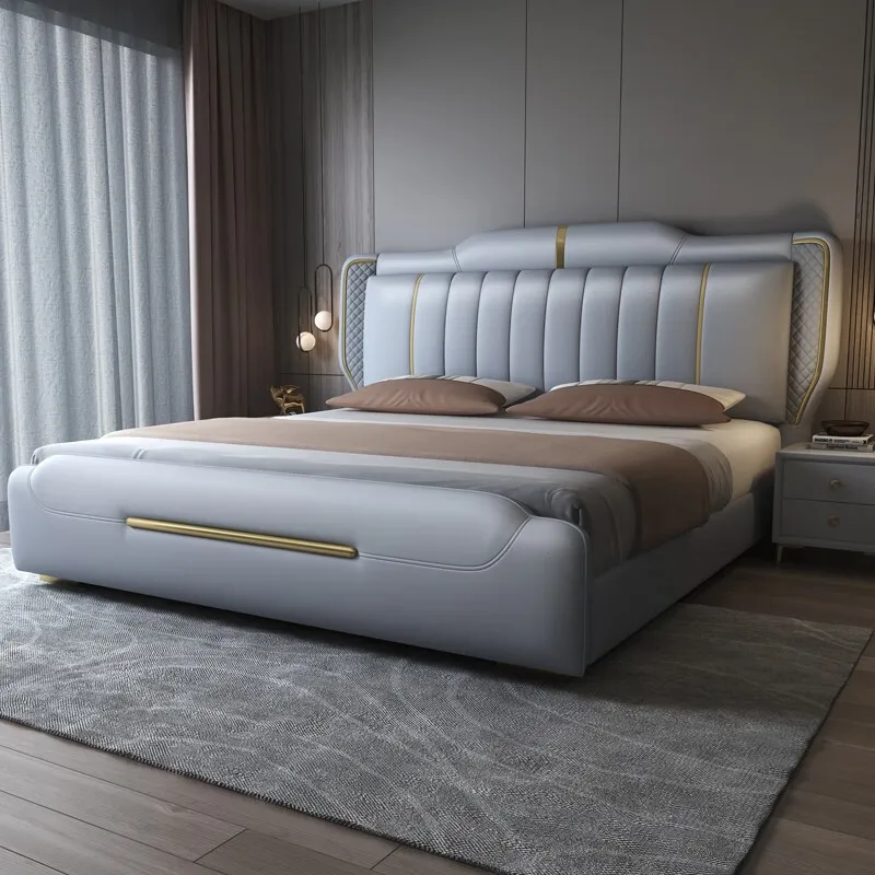 Quarto principal duplo e moderno e simples de alta qualidade com cama grande