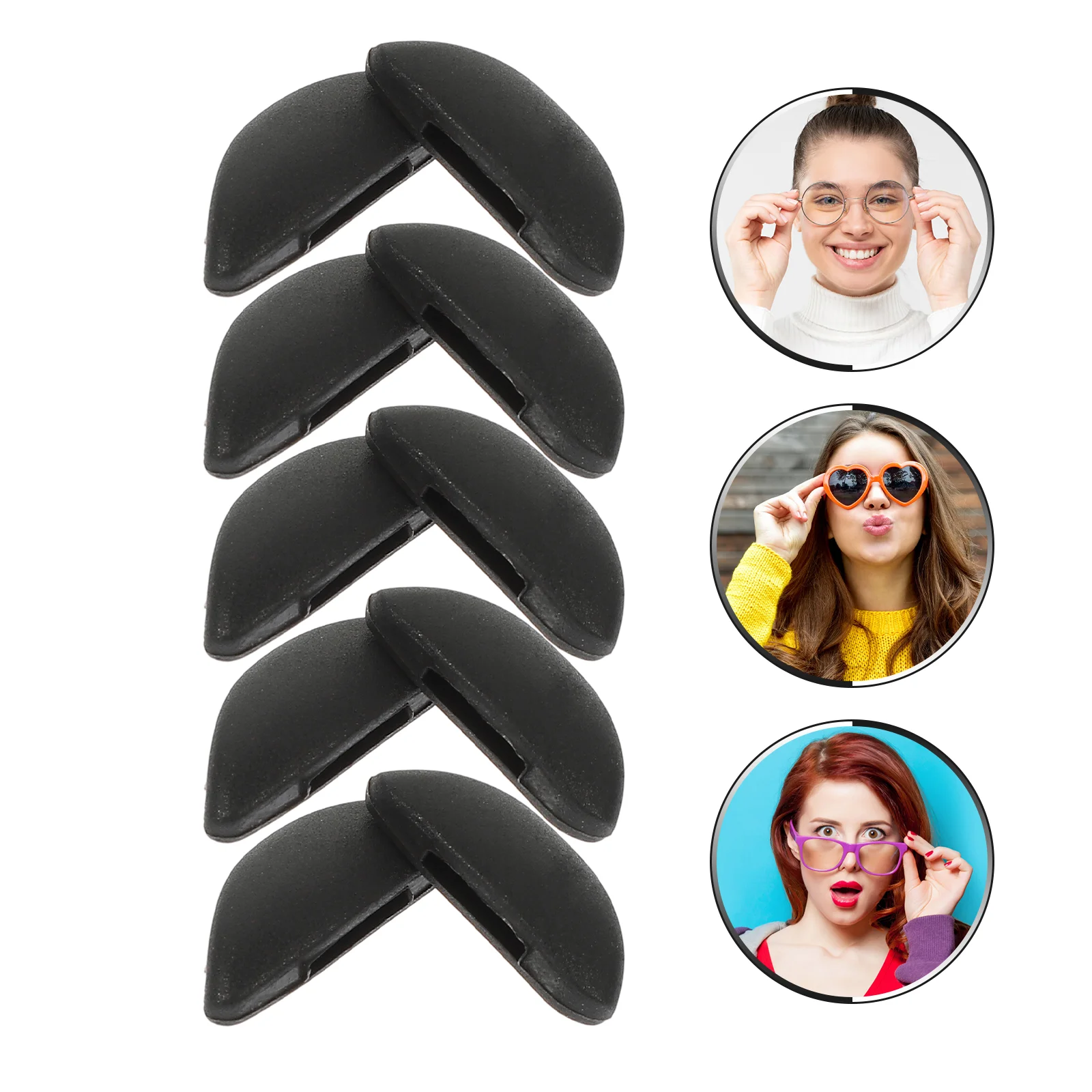 10 Pairs of Silicone Glasses Nose Pads Supple Nose Pads Silicone Nose Pads Glasses Nose Support