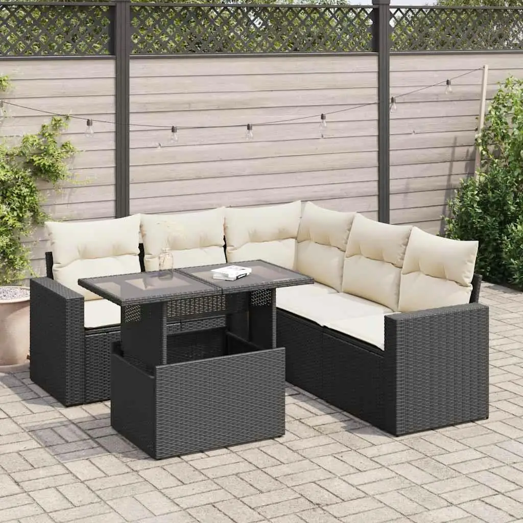 

Stylish Black Garden Sofa Set Outdoor Furniture Durable Comfortable Seating for Patio Backyard Living Room