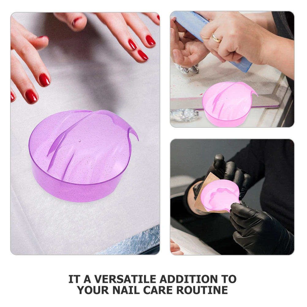 4 قطعة مجموعة صحون نقع الأظافر للتقليم والباديكير جل مزيل طلاء الأظافر أدوات سبا اليد تو إزالة الأظافر السلطانيات طبق