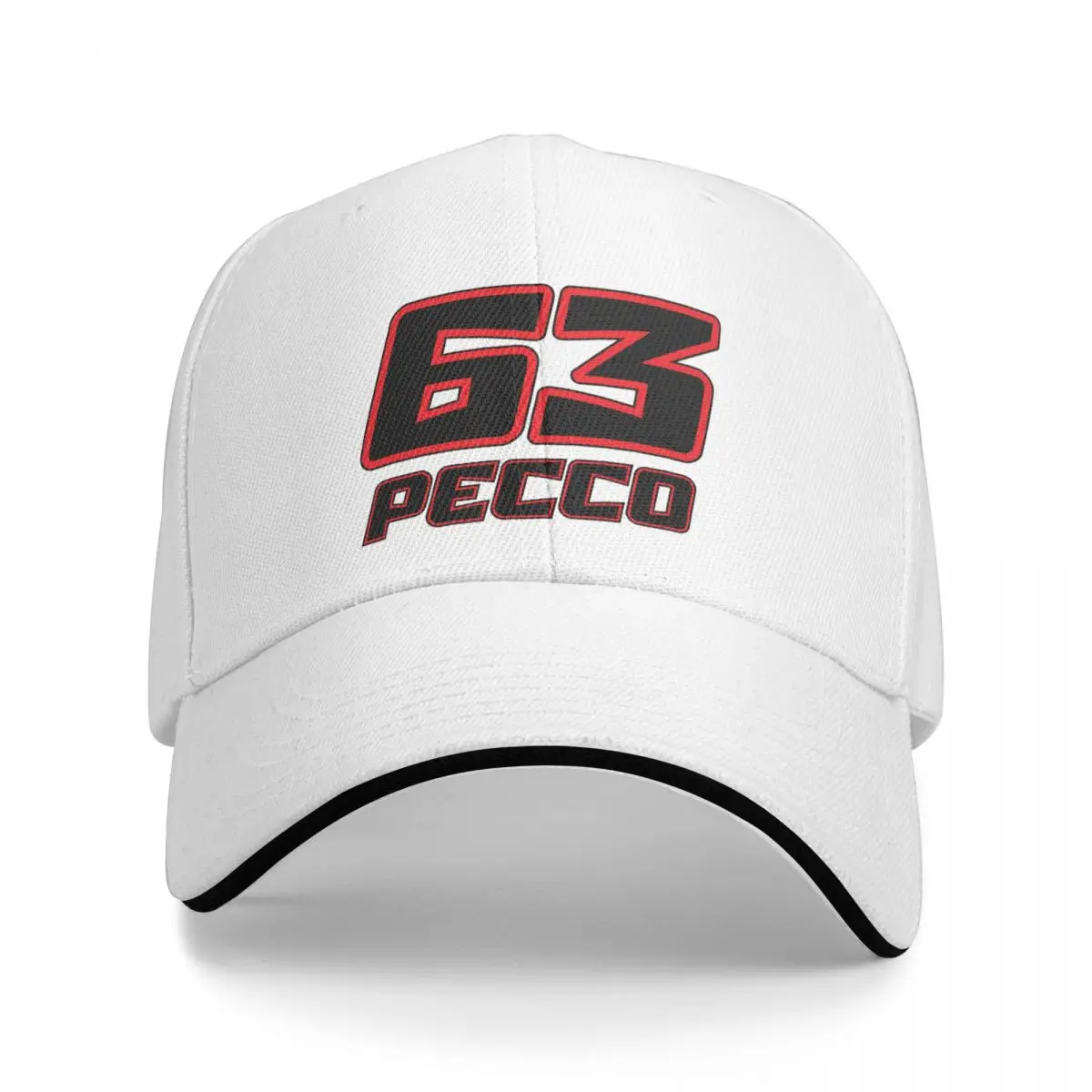 Pecco Bagnaia Boné Unissex, Chapéu ajustável, personalizável, Policromático, Casual, Fashion, Verão, 63, 2022