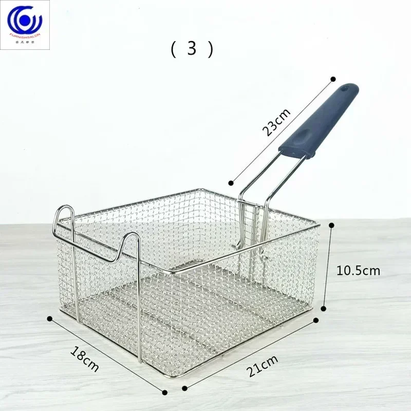 28 options Stainless steel fryer screen French fries frame square filter net encrypt colander shaped Frying basket fryers meshed