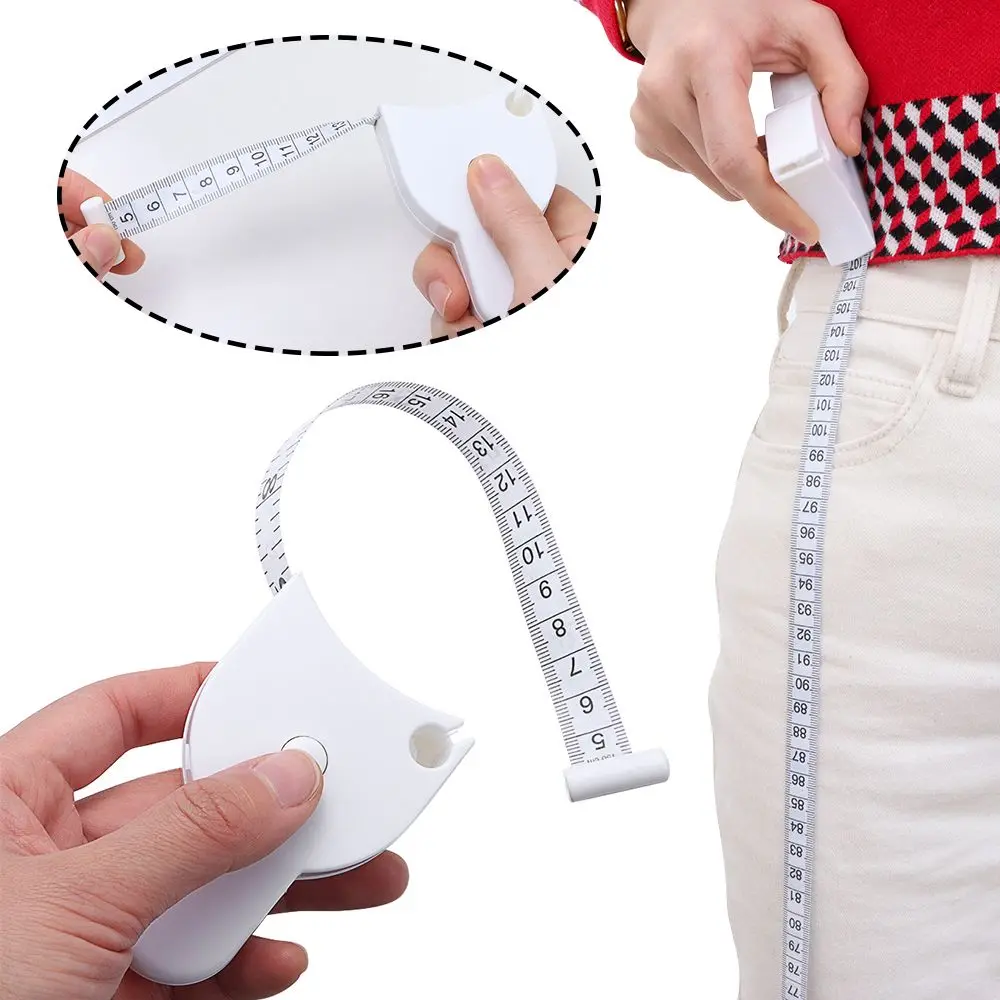Fitness 150cm/60 Inch Household Mini Self-tightening Ruler For Waist Chest Legs Body Measuring Tape Automatic Telescopic