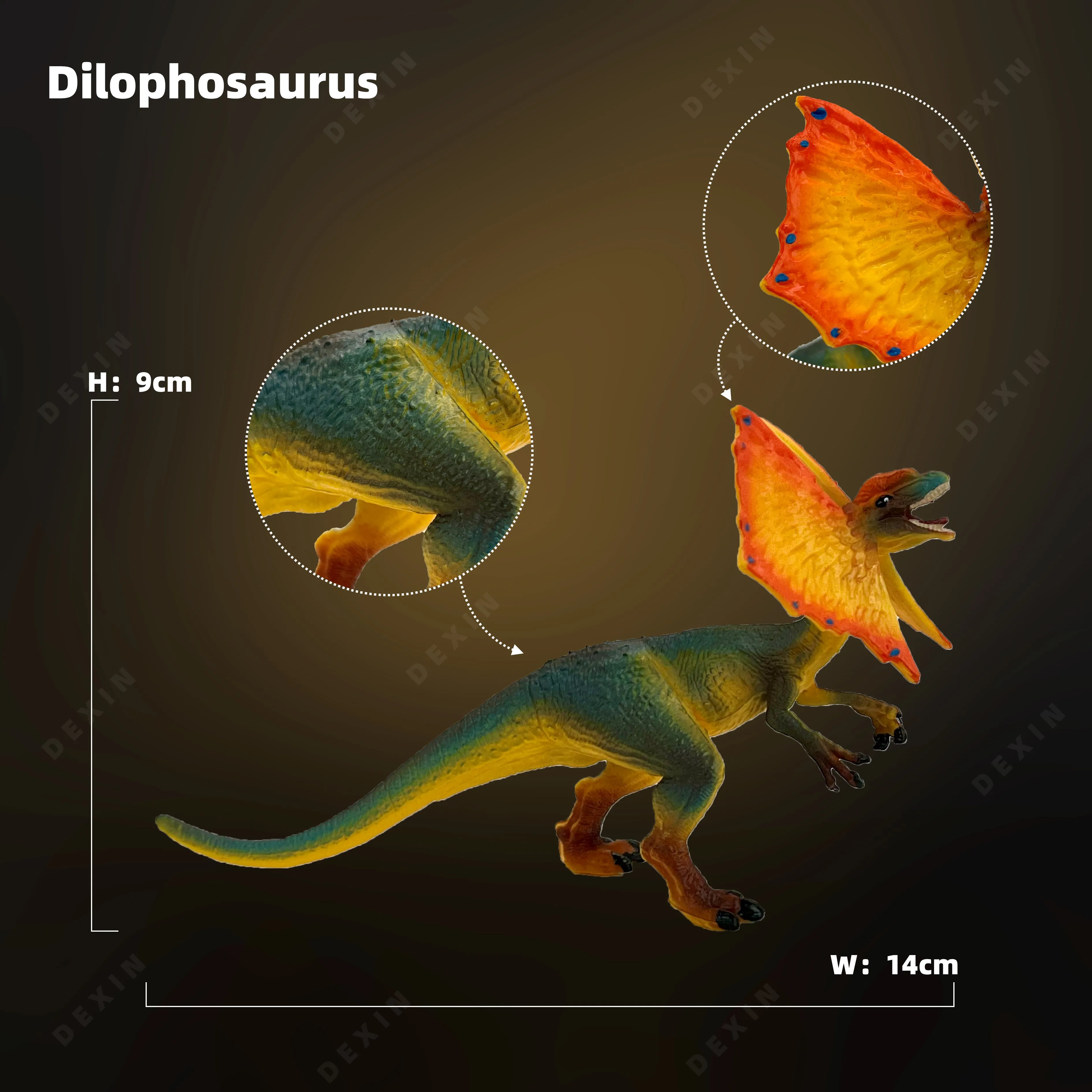 

New Jurassic Dilophosaurus Jurassic Park Movie Static Model Animal Decoration Collect Halloween Christmas Birthday Gift KidsToy