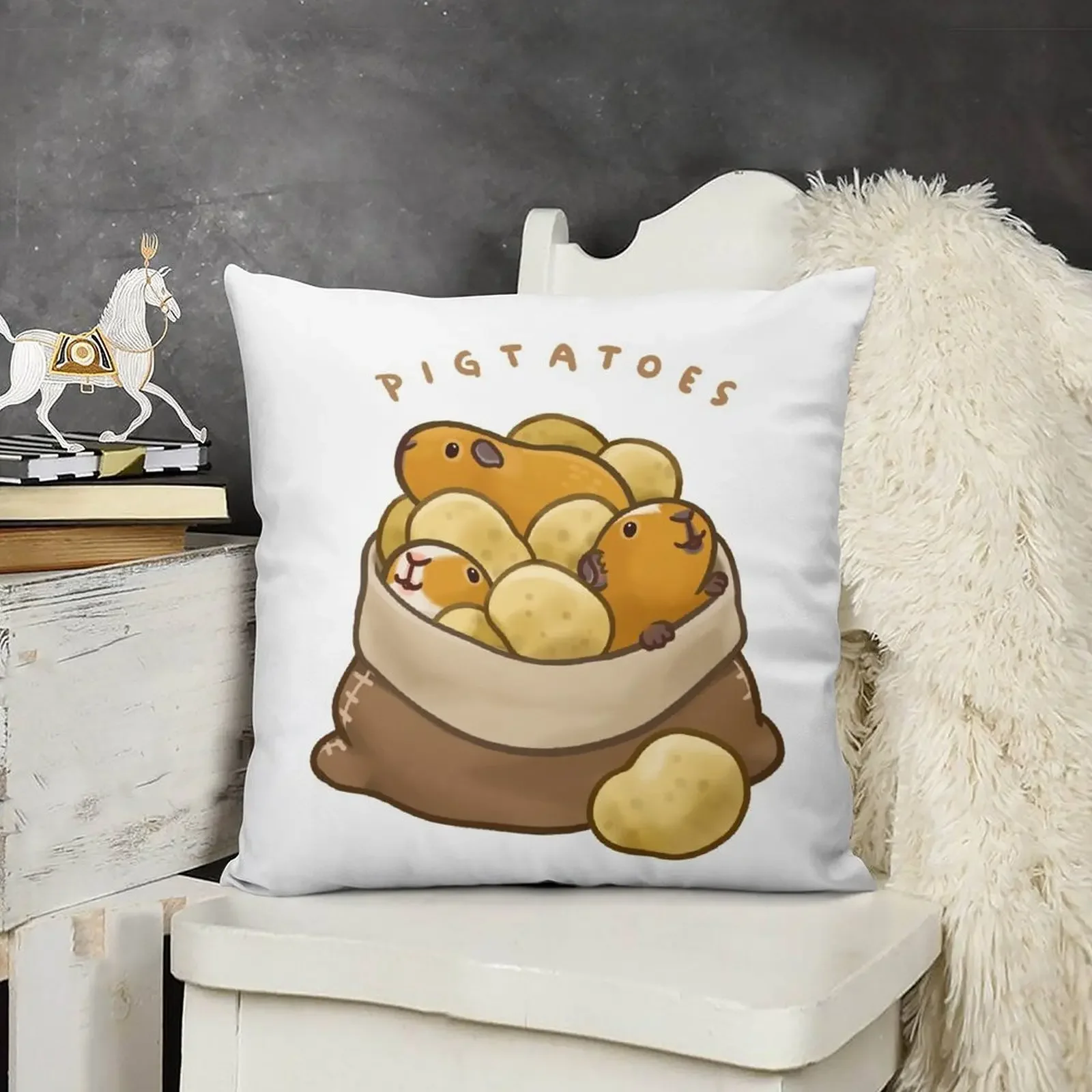 

Pigtatoes Throw Pillow Pillowcases Bed Cushions Sofa Cushions pillow