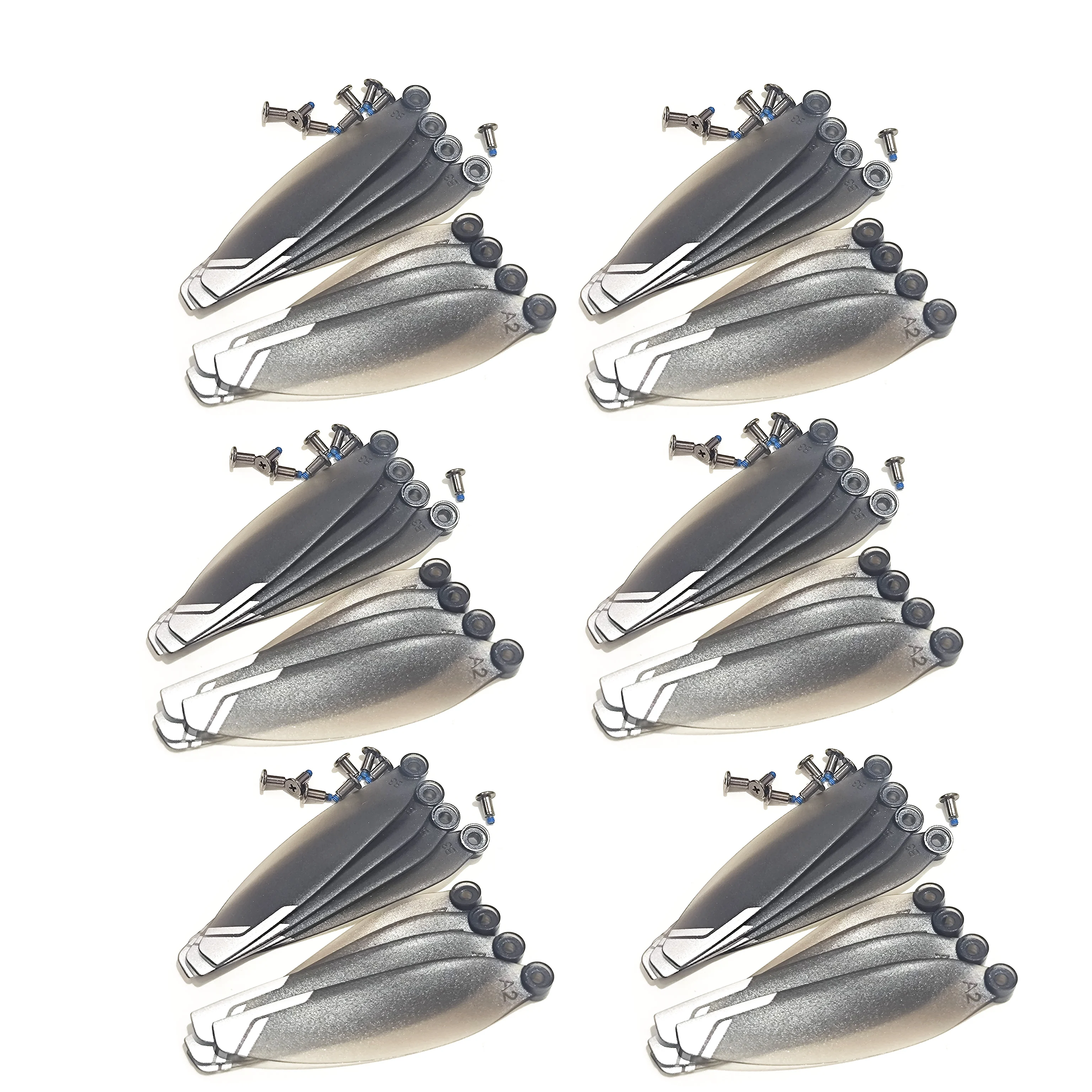 48PCS LSRC GT8 Brushless Motor Drone LS-GT8 Foldable Four-axis RC Quadcopter Maple Leaf Wing Fan Propellers Blade Props