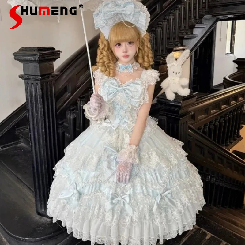 

2026 Spring New Y2k Vestidos Japanese Rojita Chic Elegant Design Light Flower Wedding Lolita Dress Jsk Suspender Dresses Ladies
