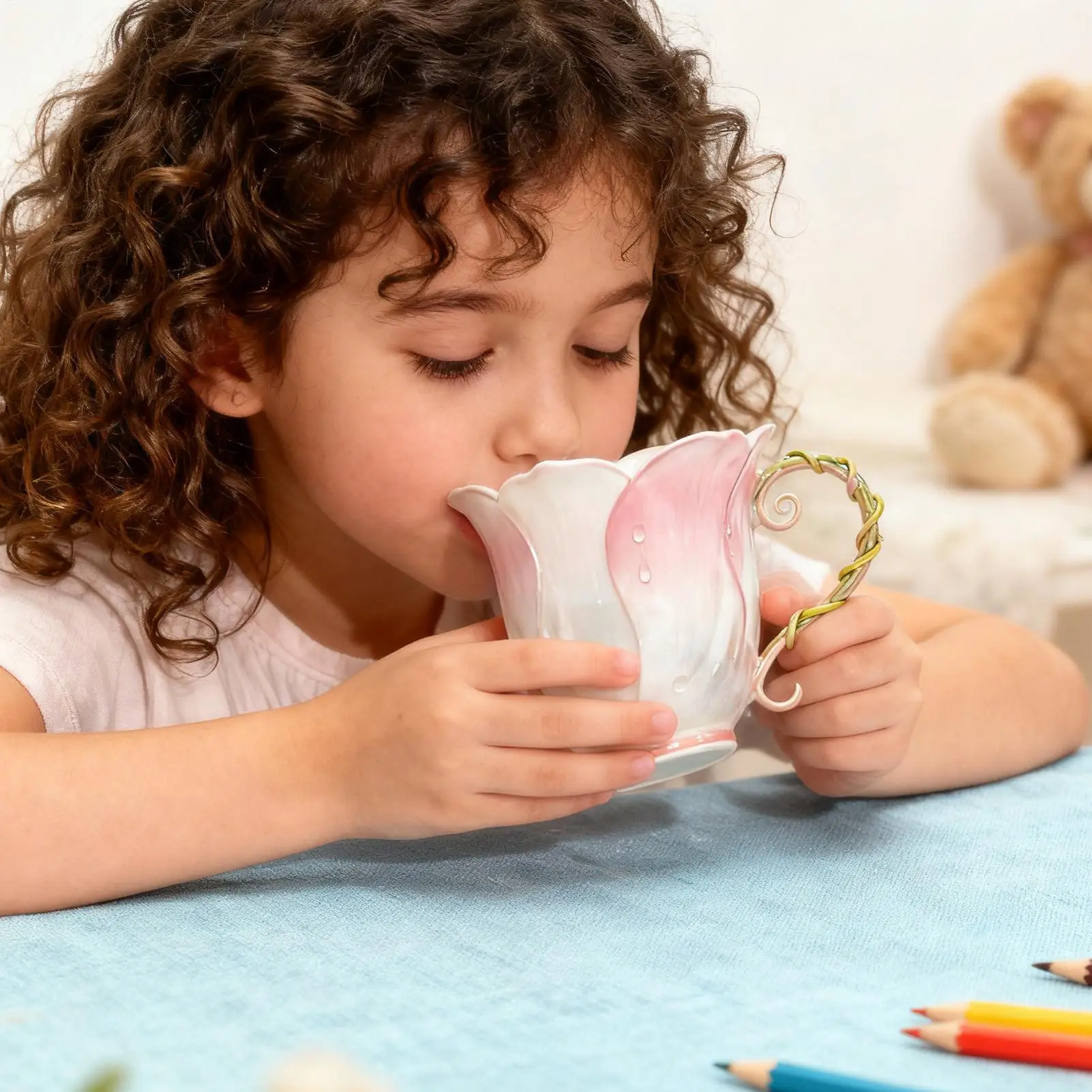 

Цветочные чашки в форме лепестка, градиентная бутылка, ручка виноградной лозы, эстетическая стеклянная чашка для кухни, дома, кафе, воды, пива, сока, чая, коктейля