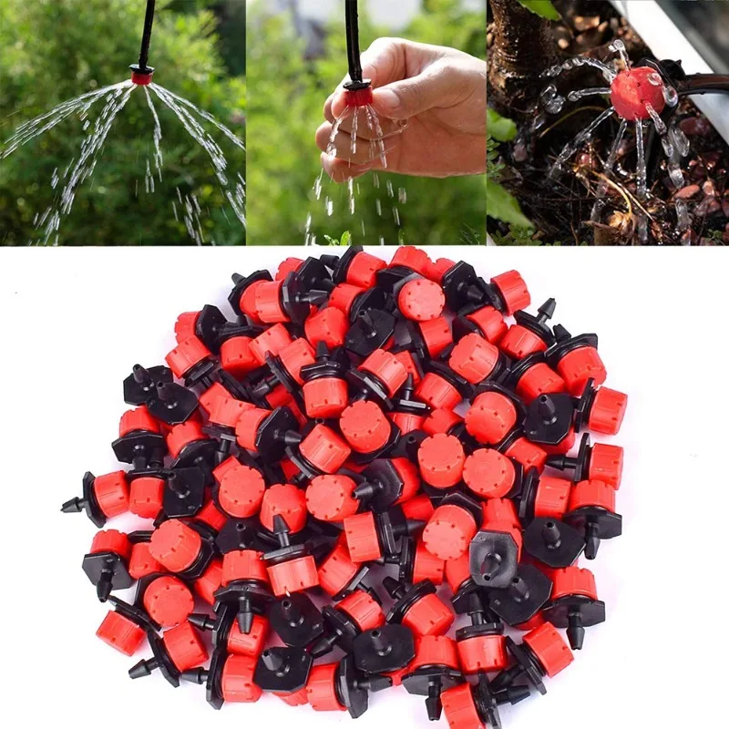 

10pcs 50pcs Micro Flow Drip Plastic Garden Plant Lawn Irrigation Misting Dripper Drip Head 1/4'' Hose Set Kit Practical