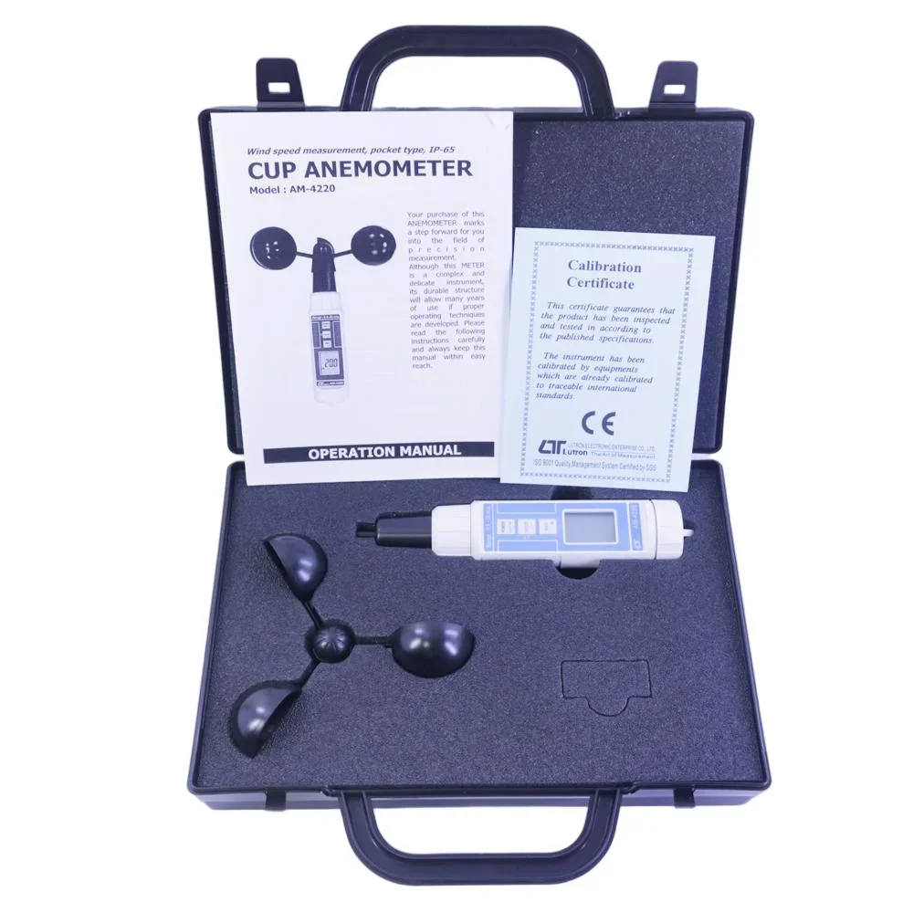 

2026 Lutron AM-4220 Digital Cup Anemometer Cup Vane Wind Speed Tester 0.9 to 35.0 m/s