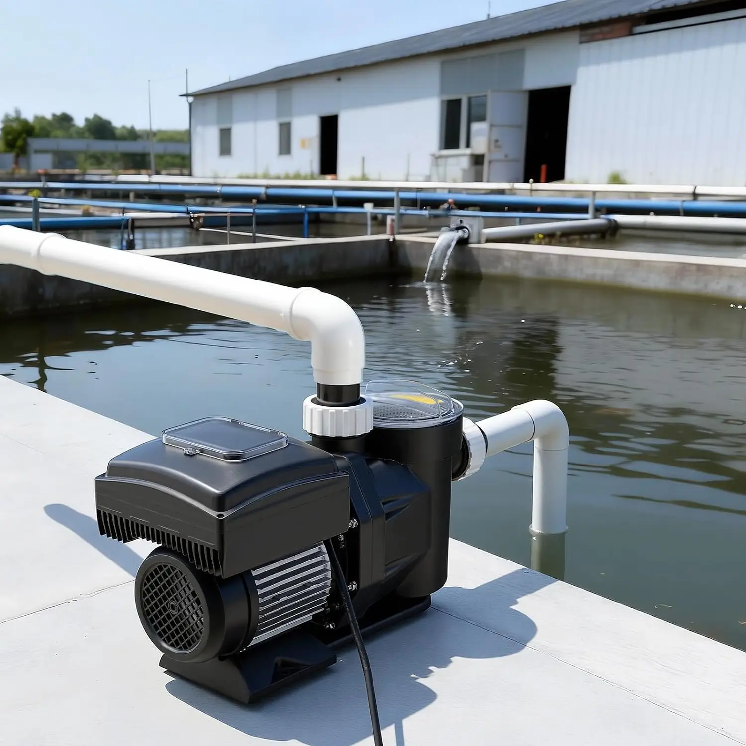 Variable Speed Pool Pump, 1.5 HP, AC 220-240V, 115 GPM, In/Above Swimming Pool Pump with Filter Basket, Powerful Self Priming, P