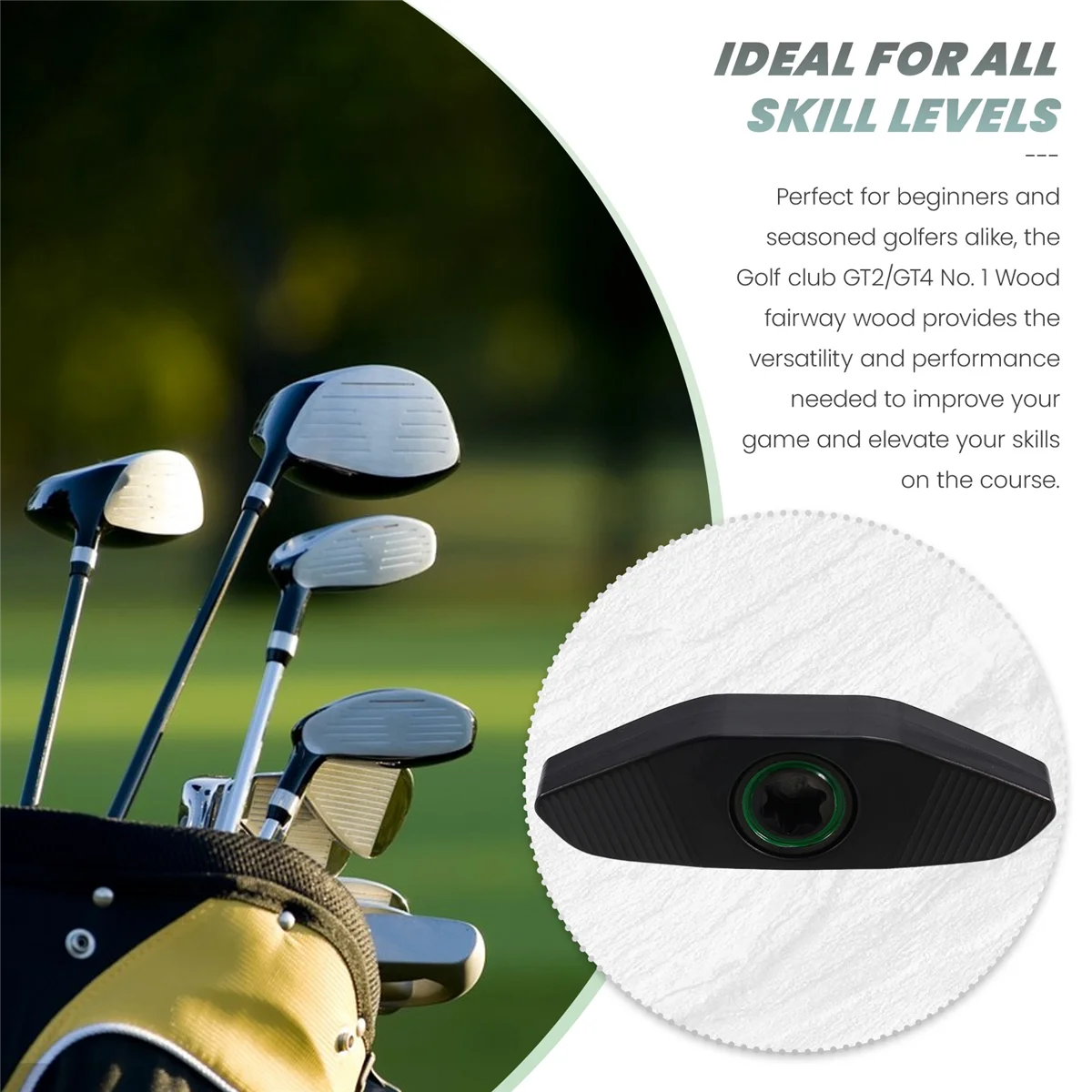 BABQ Batang Klub Golf Gt2/Gt4 Tiang Kayu Pertama Tiang Kayu Fairway Aksesori Golf Aggravate Berat Kayu Besi 7G