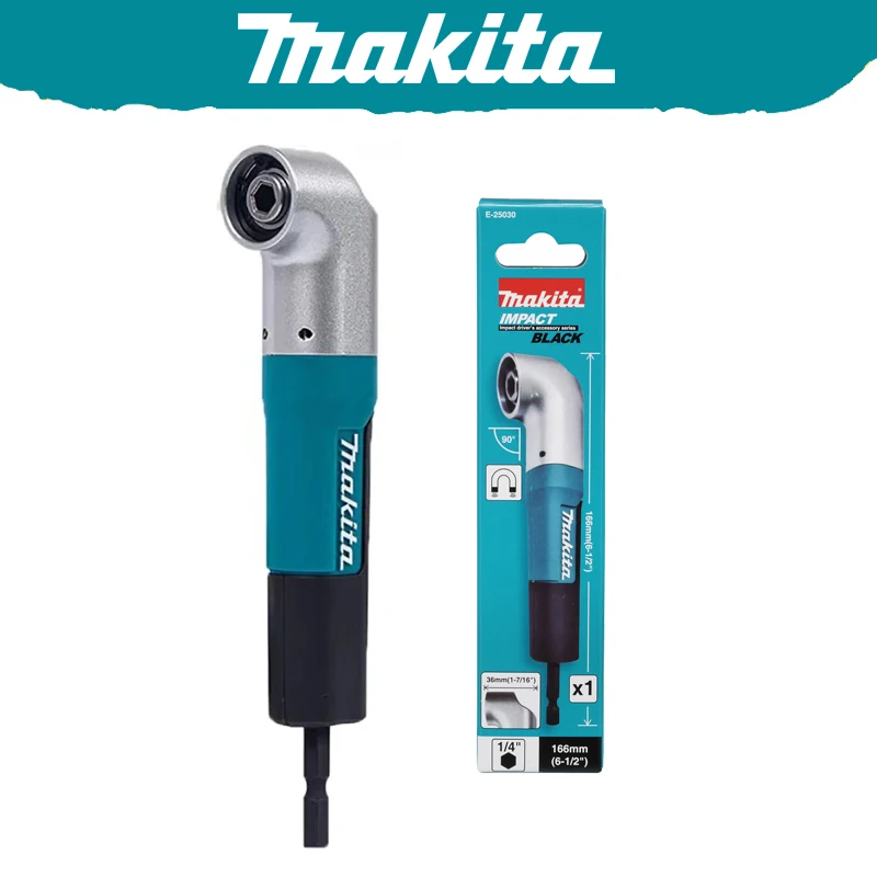 

Ударный гайковерт Makita E-25046, 1/4 дюйма, шестигранный, черный, с правым хвостовиком 90° ° Угловая насадка E-образной формы для электрических дрелей и шуруповертов, аксессуары для инструментов