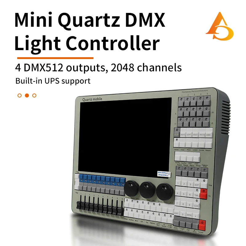 

Mini Quartz Mobile Titan Console Stage Light Controller, Built in Battery, Touch Screen, Wi Fi Connection, Professional,