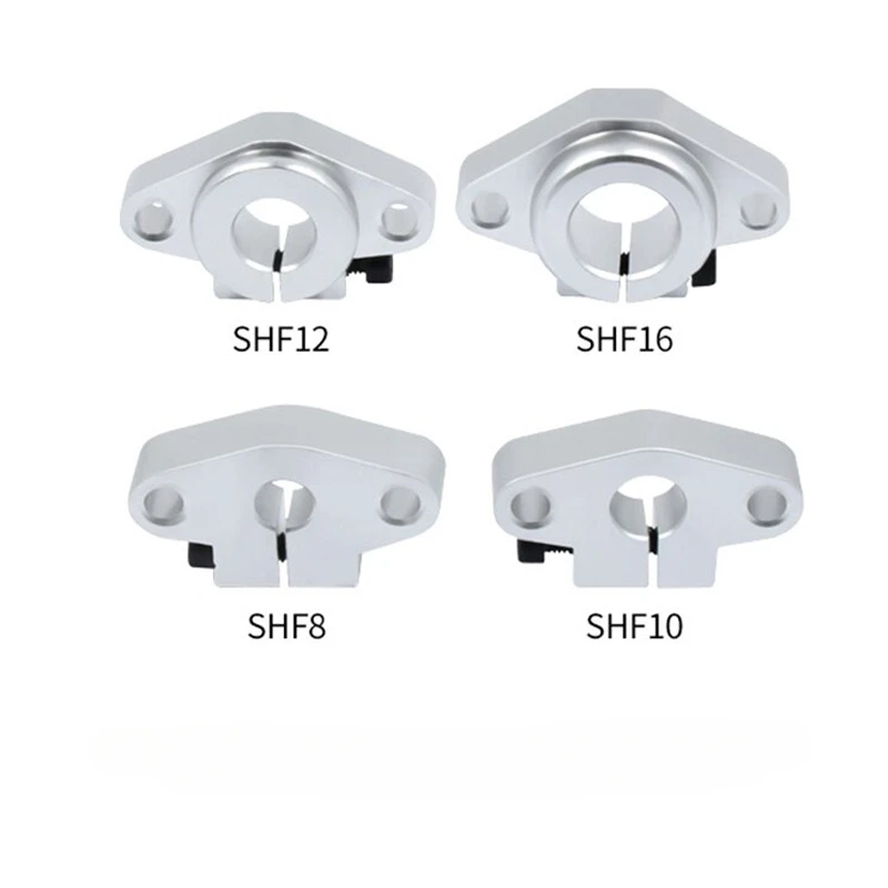 선형 레일 샤프트 지지대 알루미늄 선형 모션 레일 클램핑 로드 레일 가이드 지지대 브래킷, SHF8 SHF10 SHF12 SHF16, 로트당 8 개