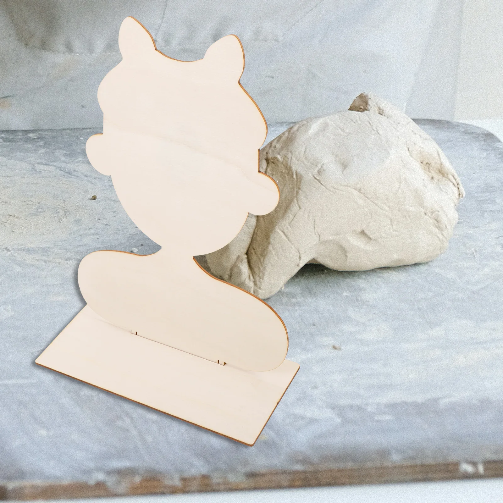

Clay Tablet Crafts Plate Blank Board for Ladies Pottery Boards DIY Supplies Handmade Artwork Wooden Portrait 3D Design Clay