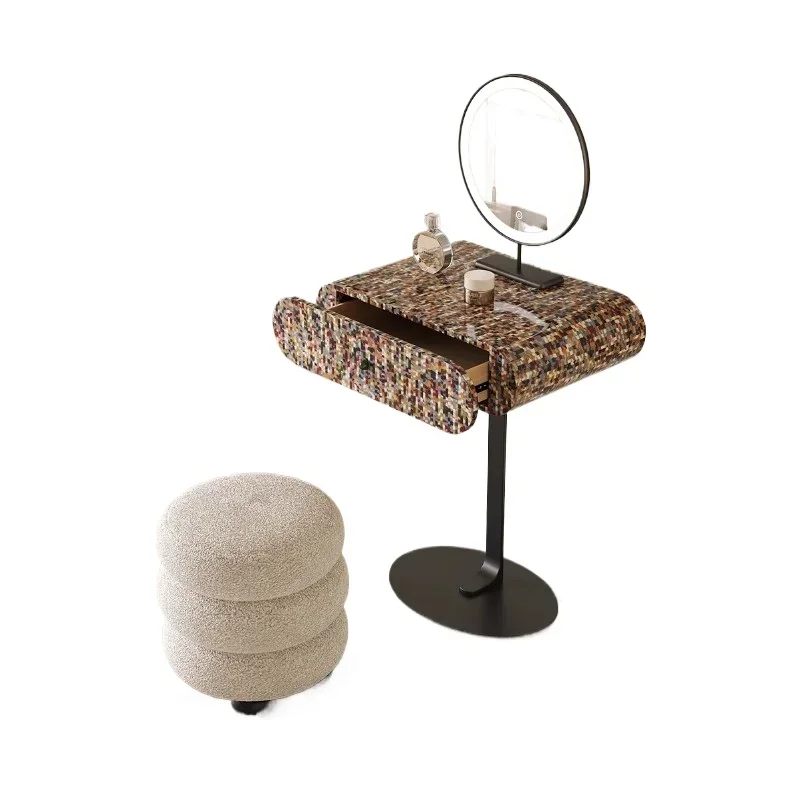 

Minimalist dressing table Italian metal small apartment dressing table