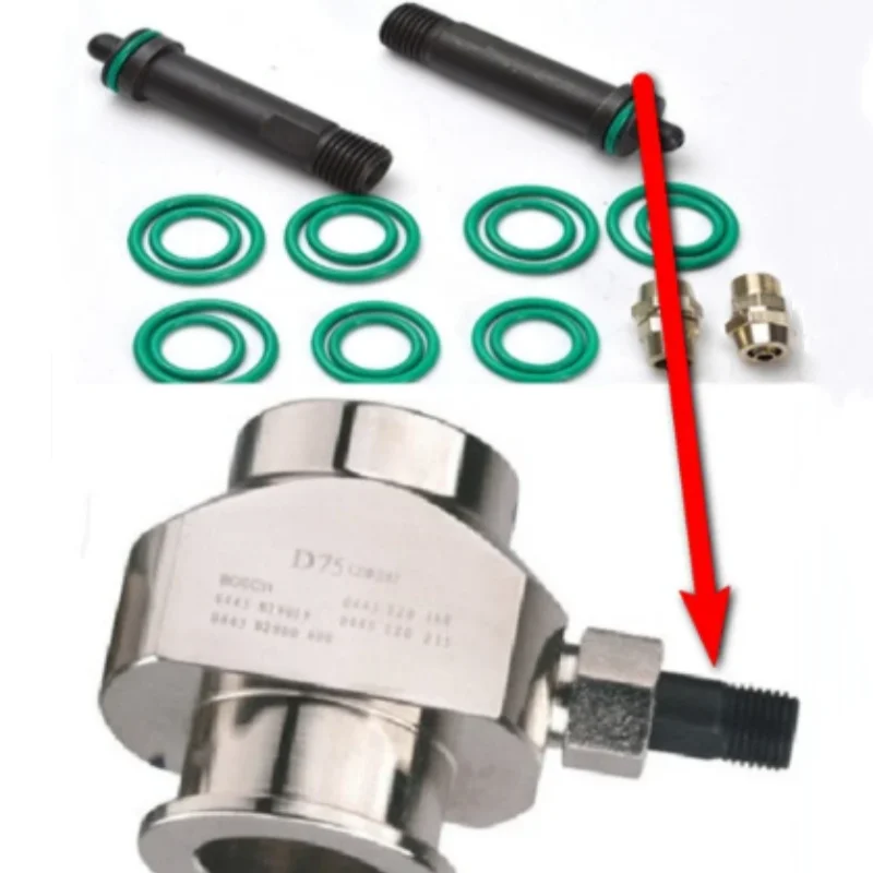 Diesel Common Rail Injector Repair Kit Oil Inlet Adaptor Clamp Sealing Ring Fuel Nozzle Vulnerable Wearing Parts Replacement Kit