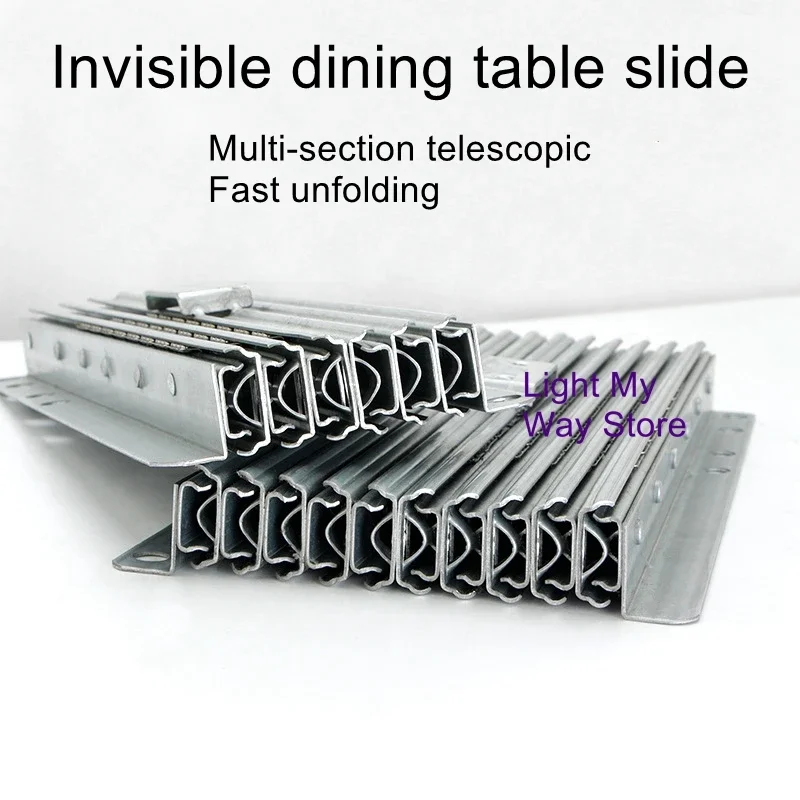 Invisible dining table telescopic guide sliding dining table slide aluminum alloy multifunctional folding extension