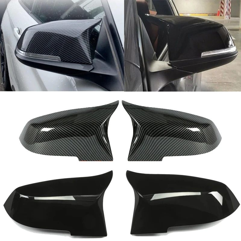 

For BMW 3 Series 4 Series F20 F30 F35 F34 Reverse Mirror Case Gloss Black Carbon Fiber 51167292745