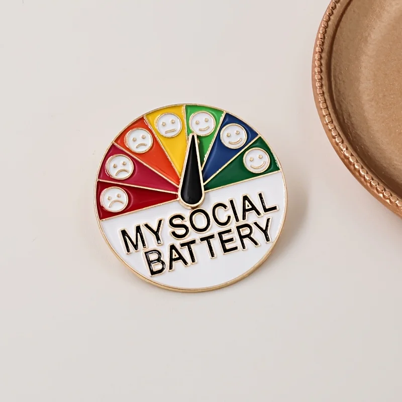 1Rotatable mood surface alloy lapel badge，Colorful emoticon face decoration badge，Interactive costume accessories，Suitable for j