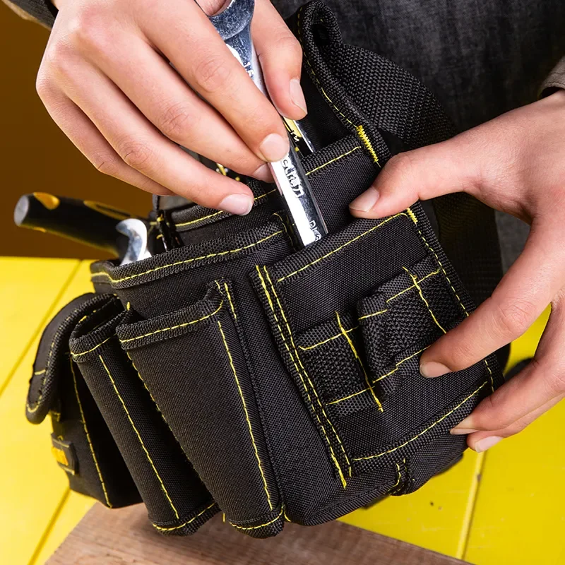 Deli Multifunctional Waist Tool Bag Pouch Pocket Tool Bag Oxford Cloth Repair Hardware Electrician Portable Storage Bag