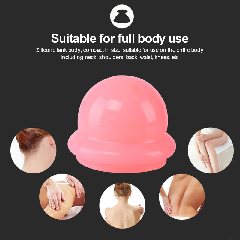 Silicone Vacuum Cupping Massage Jars Anti Cellulite Massage Facial Suction Cups Face Neck Lift Skin Scraping Guasha Anti Wrinkle