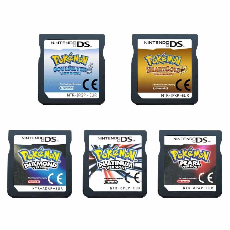 

Pokemon Series NDS Game Cartridge Video Game Console Card 3DS NDSi Gold Heart Silver Soul Platinum Pearl European version