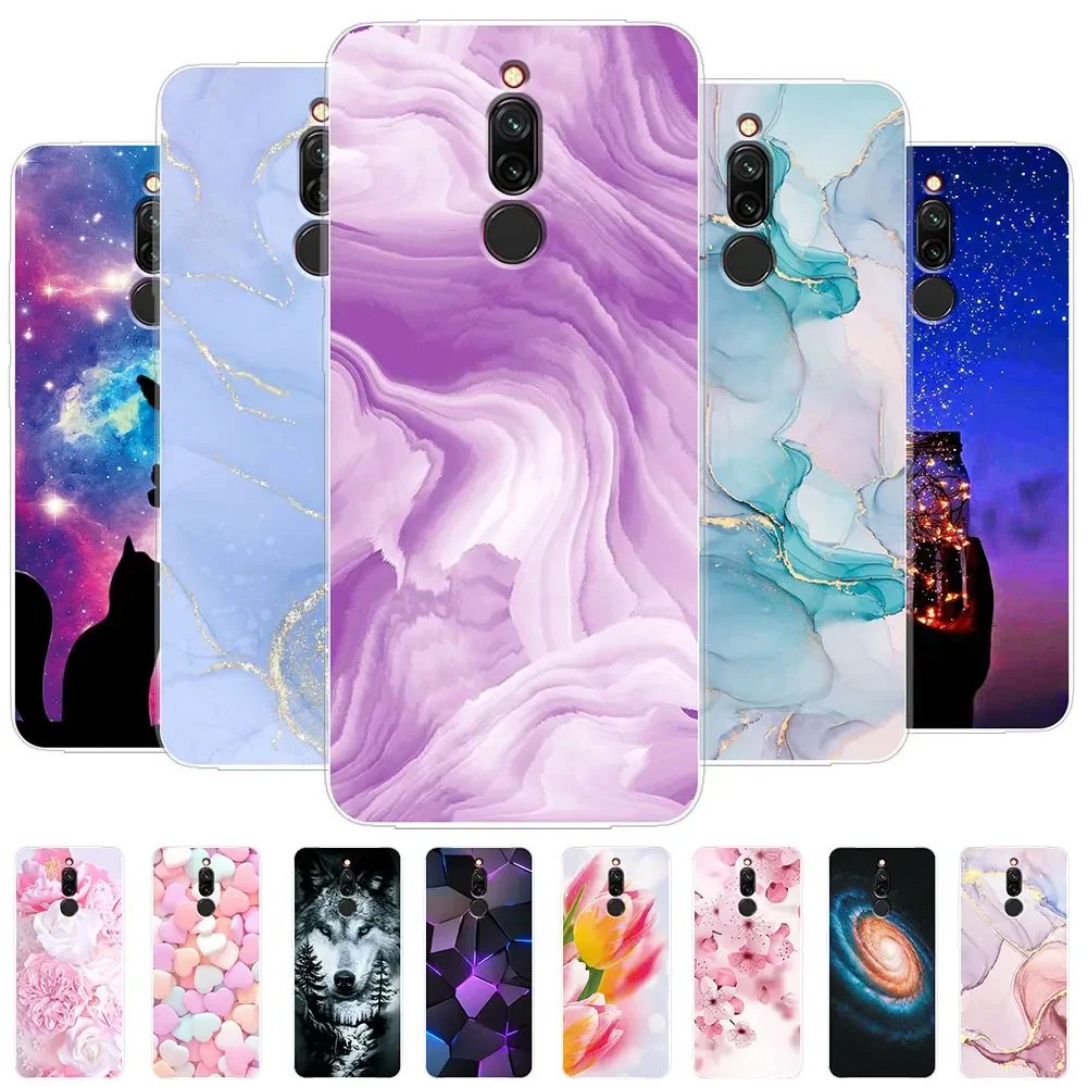 For Redmi 8 Case 6.3 inch Gradient Color Silicone Funda TPU Soft Transparent Cases For Xiaomi Redmi 8A 8 Protective Bumper Back