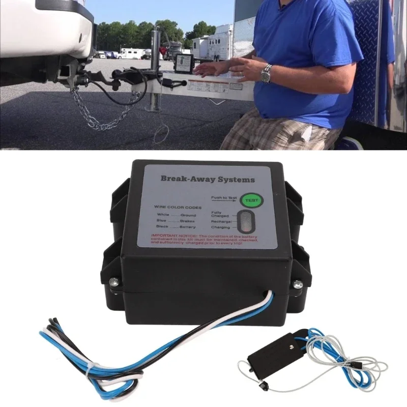 

Weatherproof Universal Trailer Breakaway with LED Test Light Quick Installation Process for Enhanced Braking Safety X37F