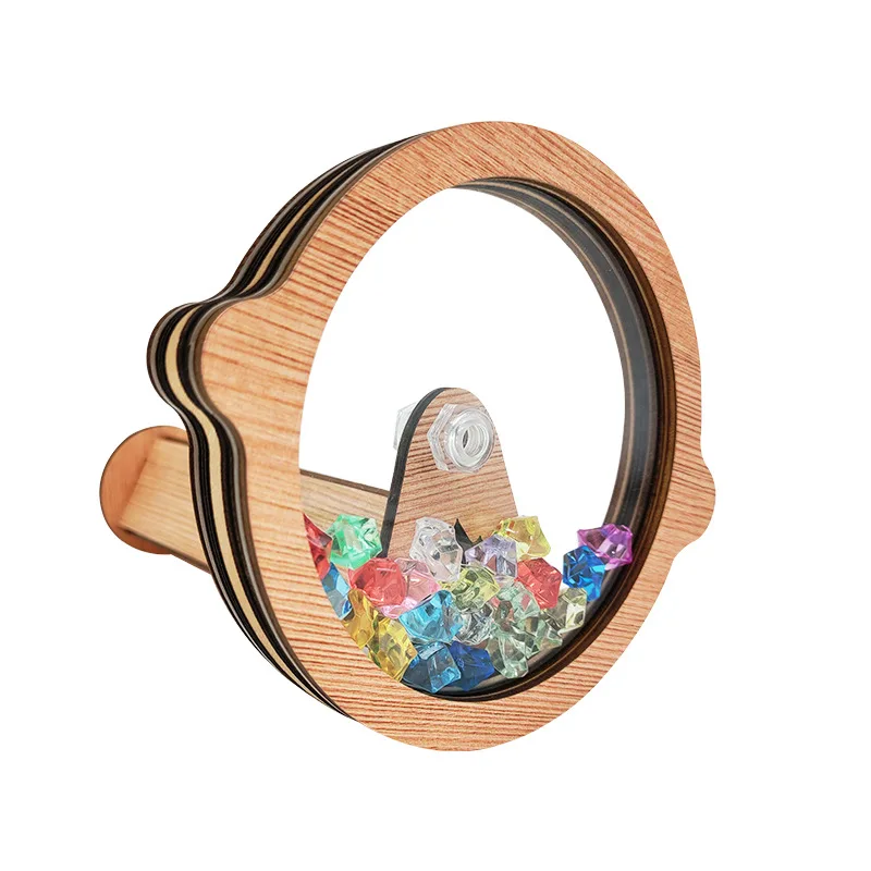 Childhood Toys Wooden Kaleidoscope Creative DIY Rotating Kaleidoscope Toys Parent-child Interactive Puzzle Toy Gifts