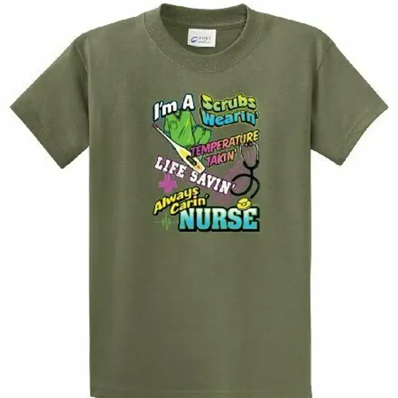 Nurse Short Sleeve T-shirt I'm A Scrubs Wearin' CNA Assistant Plus Funny Tee