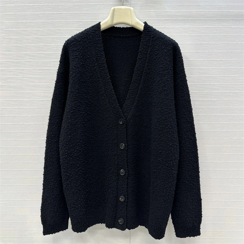 

Cardigan for women New autumn 2025 single breasted slim fit V-neck long sleeved top wool blend Women's sweater Knitwear Knitwear