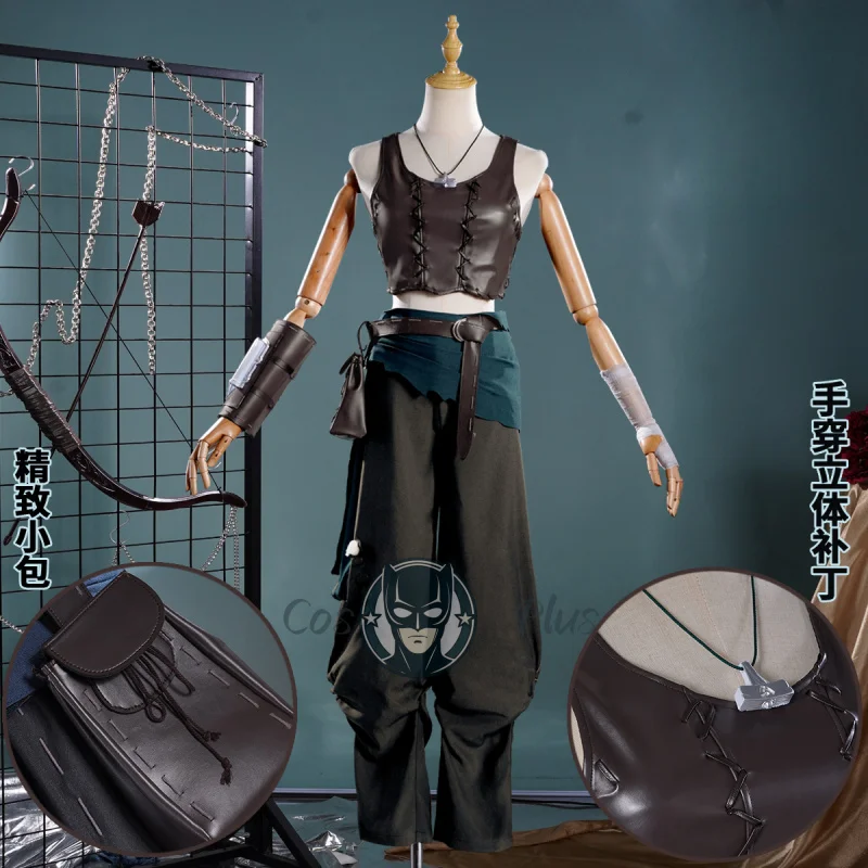 Brenhild Viluf‌ Cosplay Costume Game Identity V Leather Vest Pants Outfit Anime Carnival Halloween Party Uniforms