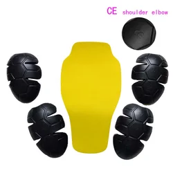 5PCs Motorcycle Jacket Soft Armor Protector Motobiker Racing Suits Rubber Protective Devices Internal Gear CE Authentication EVA
