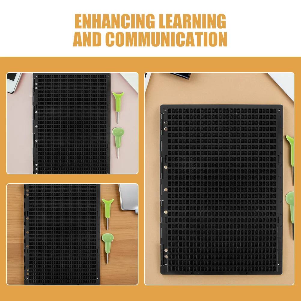 1Set Braille Writing Board 27 Lines 30 Cells Enhanced Thickness for Superior Tactile Feedback Includes Matching Stylus Braille