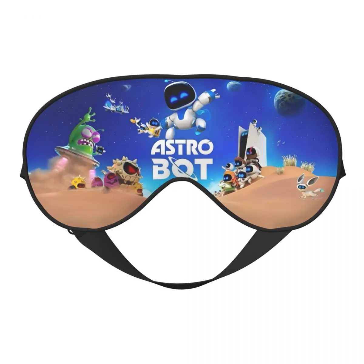 

Game A-Astros Soft Eye Masks Two Side Space Robot Design Blindfold For Hotel Creative Block Out Light Eye Patch