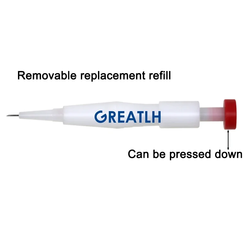 GREATLH 1pc 0.6-1.2mm Hair Transplant Pen Hair Follicle Implanting Pen Eyebrow Planting Pen Color Type