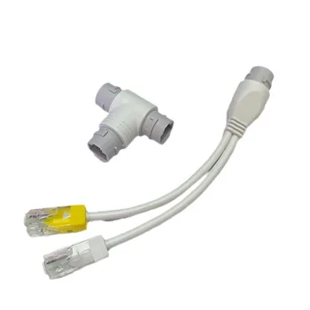 Poe Camera Vereenvoudigde Bedradingsconnector, Splitter, 2-In-1 Netwerkbekabelingsconnector, Drieweg Rj45 Hoofdbeveiligingscamera Installeren