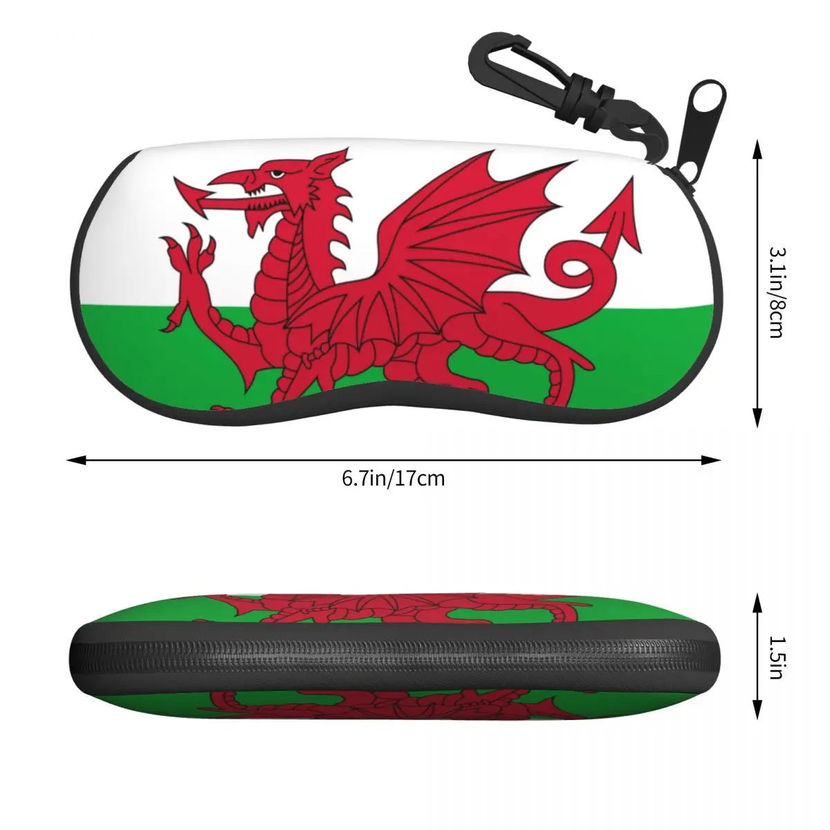 Flag Of Wales Eyeglass Glasses Case Men Women Soft Welsh Dragon Sunglasses Protective Box