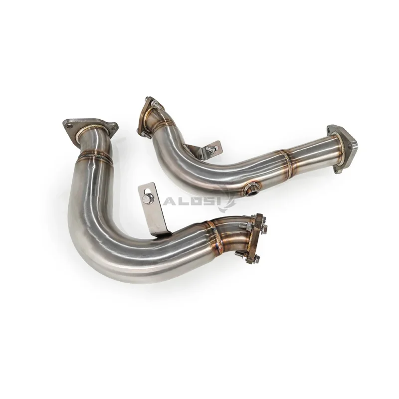 High Flow Downpipe A7 3.0T 2013-2017 Stainless Steel Exhaust Pipe Performance Power Upgrade