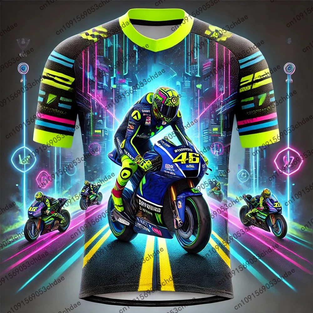 2024 vendita calda Ai Valentino Rossi Moto ciclismo 3D t-shirt bambini adulto estate autunno Outdoor traspirante sport equitazione t-shirt da