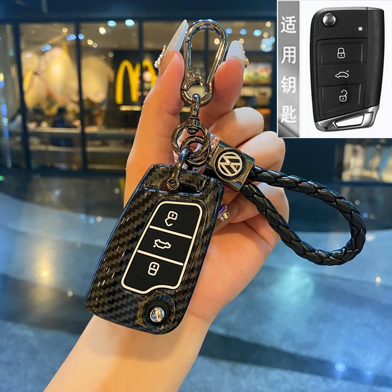 ABS غطاء مفتاح السيارة لشركة فولكس فاجن فولكس فاجن جولف 8 MK8 ID.3 ID.4 كوبرا سكودا اوكتافيا A8 سيات ليون MK4 2020 2021 فورمينتور تاراكو #4