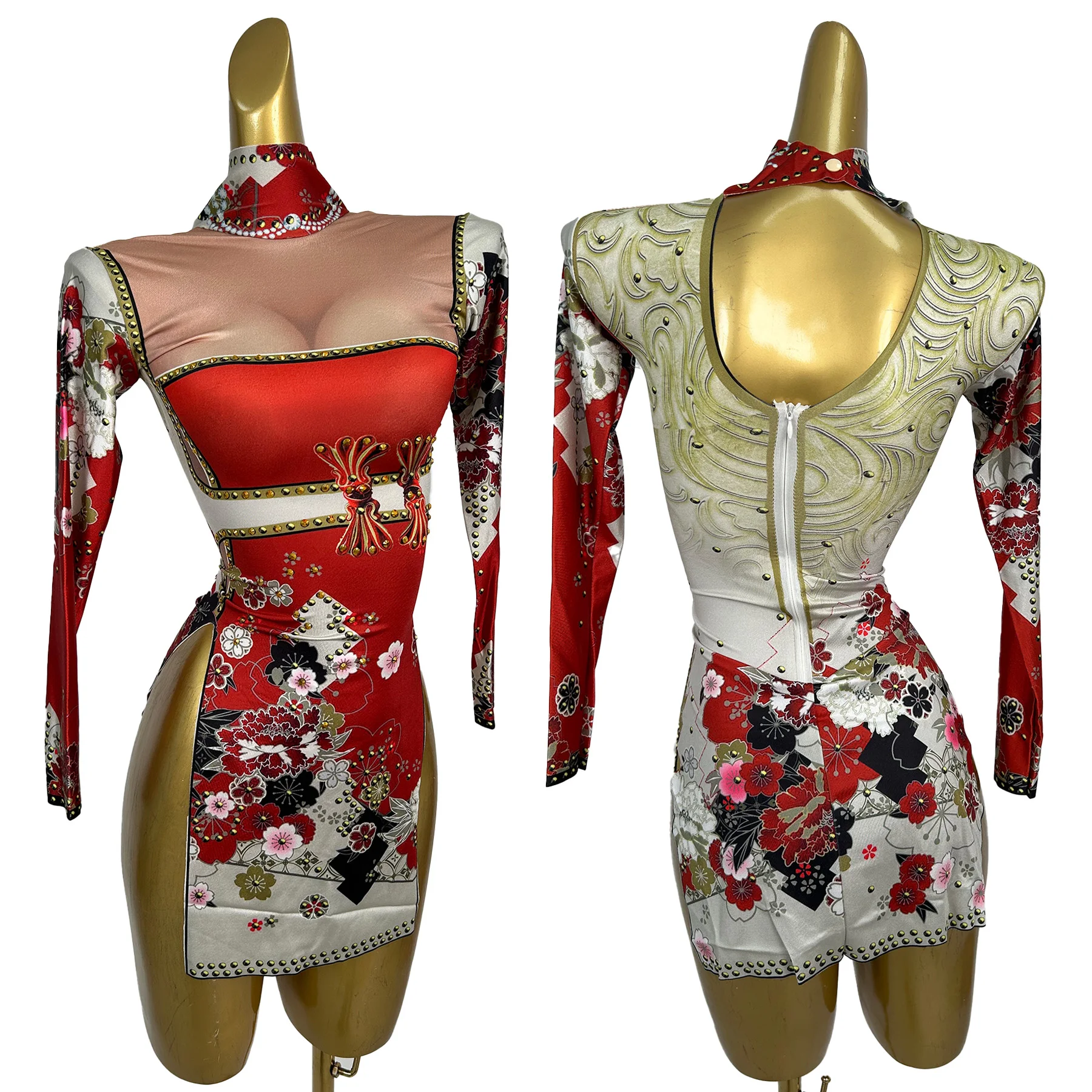 

Special Offer Fancy Printing Mini Dress Fashion Club Party Stage Drag Queen Performer Wear Dacne Outfit