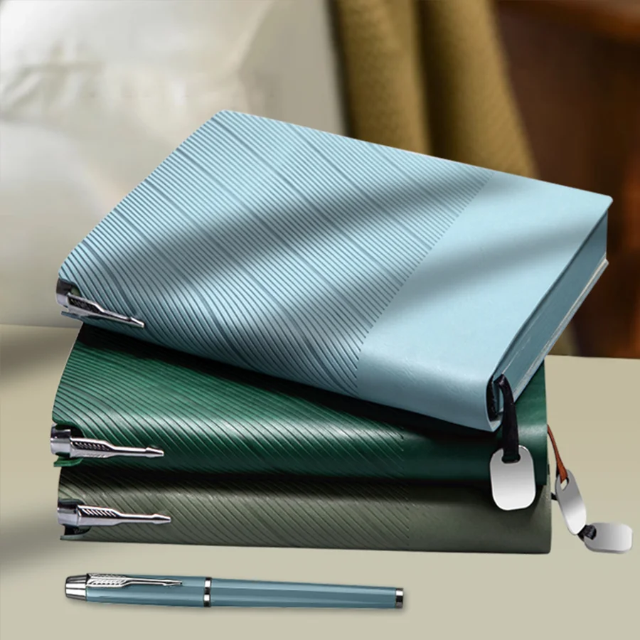 دفتر ملاحظات من نسيج قطني طويل الحرفي - دفتر رسم مقاس A5 مع غطاء من الكتان المزخرف