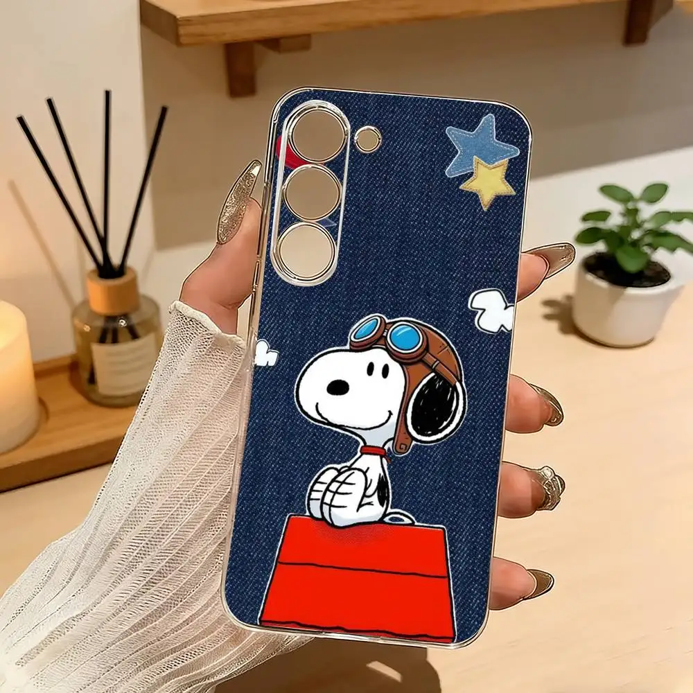 

Cartoon S-Snoopy-dog-y Cute Phone Case For Samsung A10 A12 A31 A40 A70 Transparent Cover